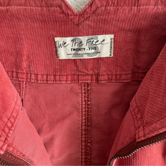 Free People We the Free Corduroy Zipper Front Skirt in Poppy Red - Picture 4 of 7